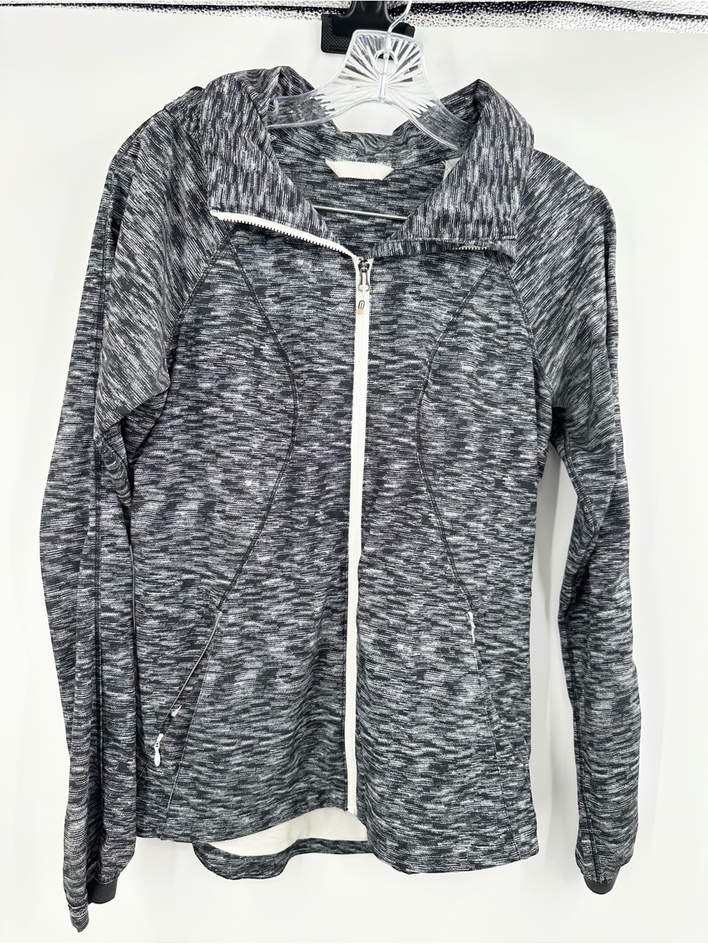 Lululemon Go The Distance Jacket Dramatic Static White Black Size 4
